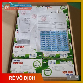 Thùng khẩu trang kháng khuẩn 𝗡𝗮𝗺 𝗧𝗶𝗲̂́𝗻 4 lớp (2500 cái) - Hàng chính hãng, đủ giấy tờ