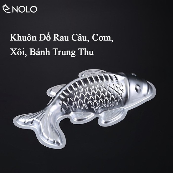 Khuôn Mẫu Đổ Rau Câu, Xôi, Bánh, Kem, Đá Cá Chép Chất Liệu Nhôm Có 2 Cỡ 20cm 25cm