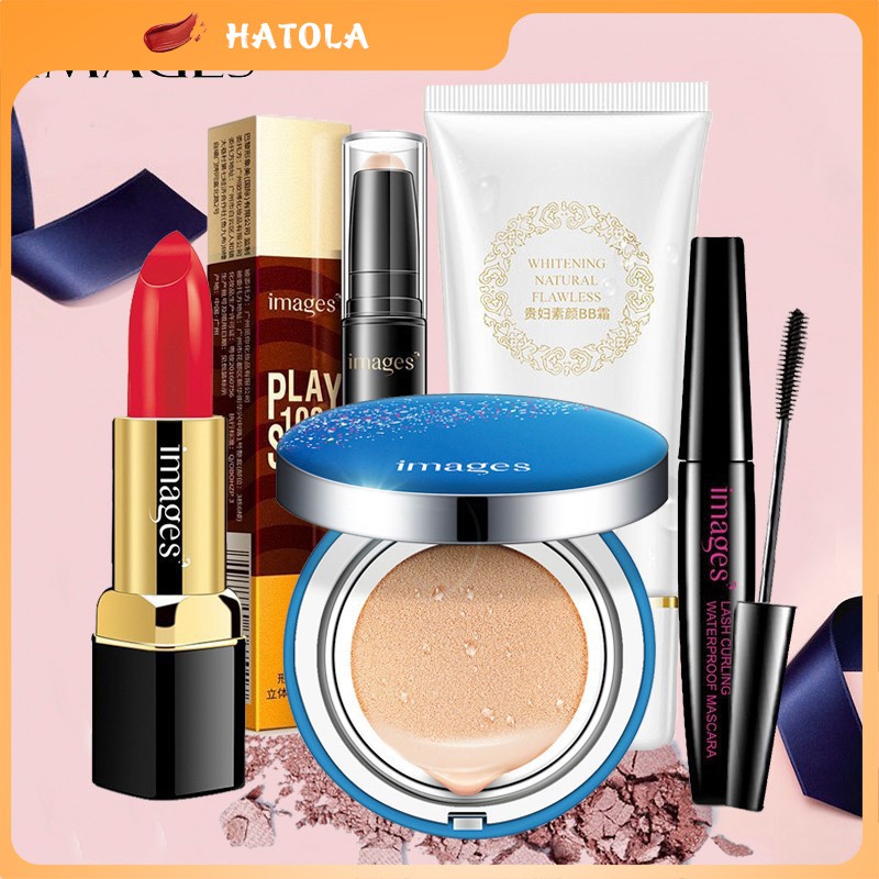 Set trang điểm IMAGES Son môi + Phấn nước + Kem BB + Bút tạo khối + Mascara TH-25