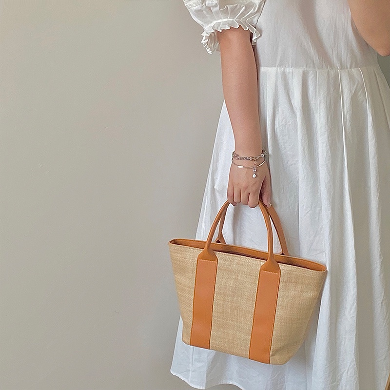 IELGY Túi Xách Đan Rơm Cỡ Lớn Phong Cách Cổ Điển Thời Trang Cho Nữ