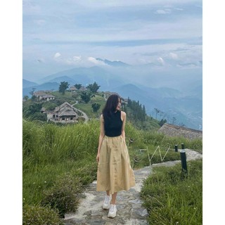 Chân váy xoè, chân váy ulzzang kaki928