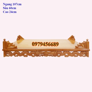 Bàn thờ treo tường gỗ gõ đỏ ngang 107cm