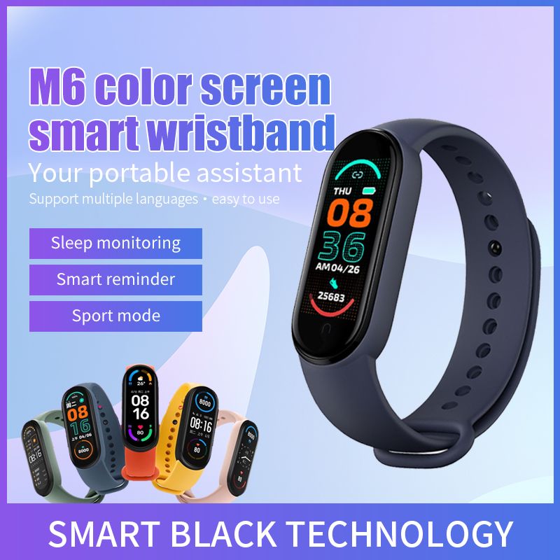【2021 Versão atualizada relógio smartwatch m6 】relógio inteligente m5 m6 /Xiaomi mi band 6 pk mi band 5 à prova d'água com Bluetooth 4.2 Monitor Cardíaco Smartwatch m5 m6 【nuuo】