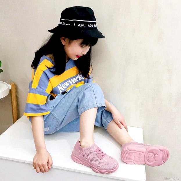 Giày thể thao tập đi đế mềm chống trượt phong cách Hàn Quốc dành cho trẻ em