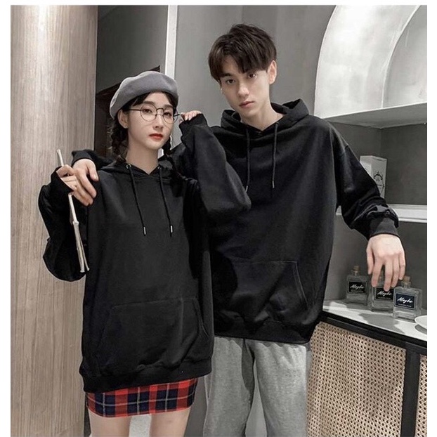 Áo hoodie đôi cho nam nữ unisex, áo hoodie màu trơn basic nhiều màu vải nỉ bông