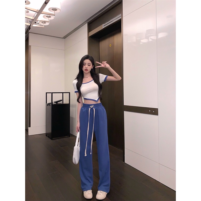 Cocory vn Áo Croptop Dệt Kim Tay Ngắn Dáng Ôm Thời Trang Mùa Hè Quyến Rũ Cho Nữ