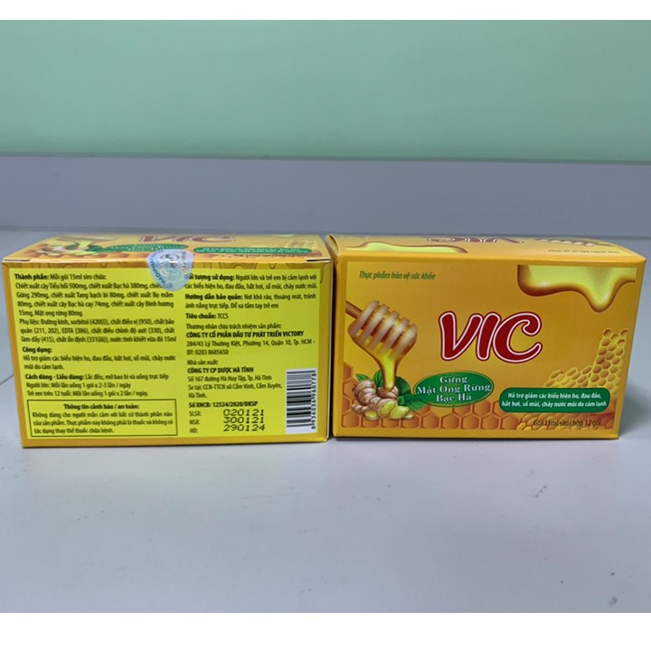 Siro VIC Hộp 12 Gói - Hỗ Trợ Giảm Ho, Sổ Mũi, Đau Đầu Do Cảm Lạnh - Coastlinecare Pharmacy | BigBuy360 - bigbuy360.vn