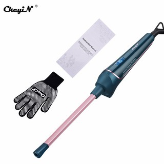 Máy uốn tóc CkeyiN có thể điều chỉnh nhiệt độ dạng thanh dài tích hợp màn hình LCD 9mm
