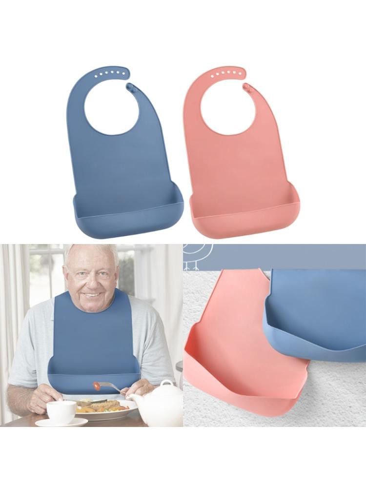 Yếm Ăn Bằng Silicon Chống Thấm Nước / Dầu Cho Người Lớn Tuổi