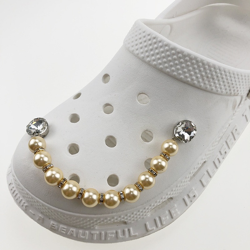 Phụ Kiện Trang Trí Dây Giày Đính Ngọc Trai Giả Thời Trang