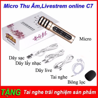 Micro live stream c7 loại 1. Đủ phụ kiện