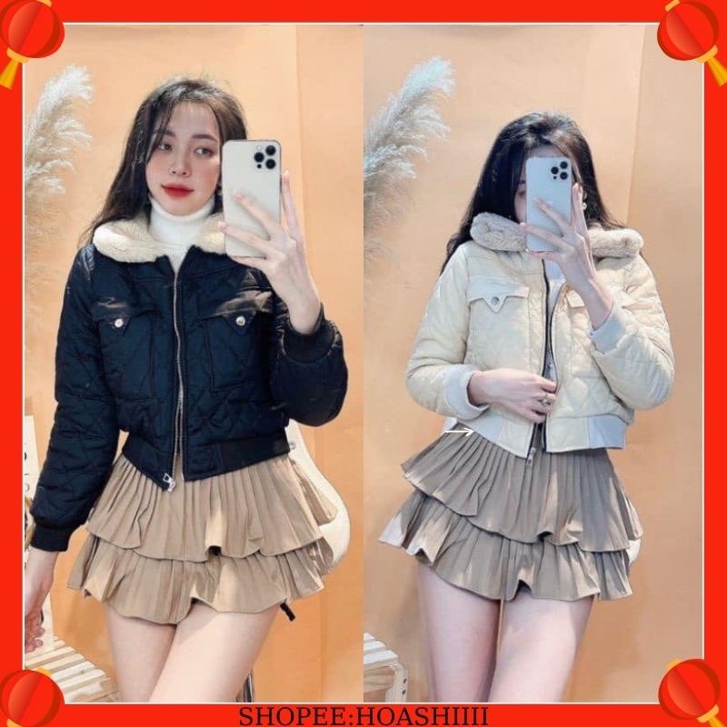 ÁO PHAO TRÁM QUẢNG CHÂU dài tay kẻ tweed ( kèm video ,ảnh thật ) HÀNG QCl1 CỰC ĐẸP