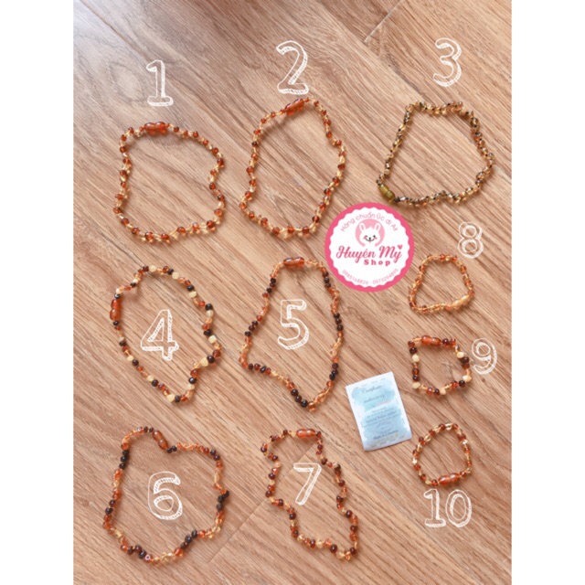 Vòng hổ phách cho bé