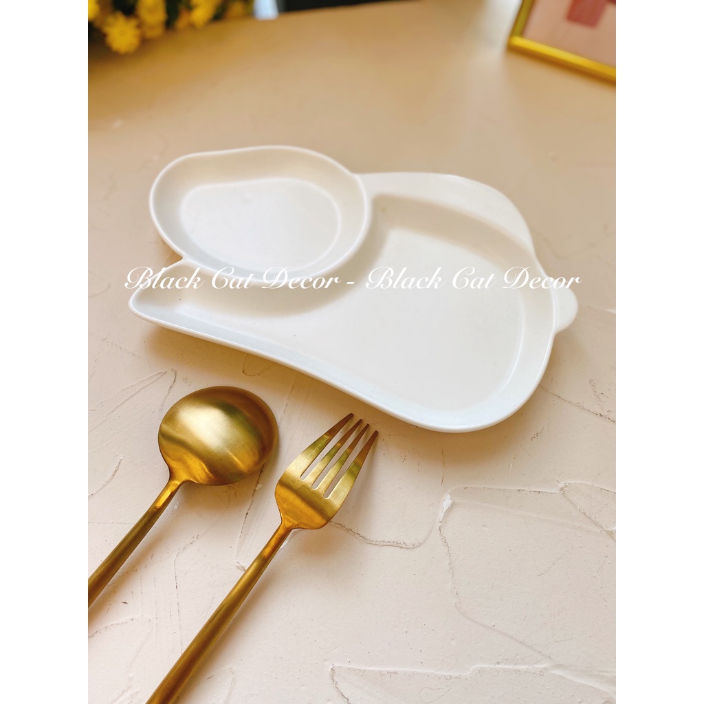 Dĩa gốm sứ cao cấp kiểu dáng hình thú siêu dễ thương
