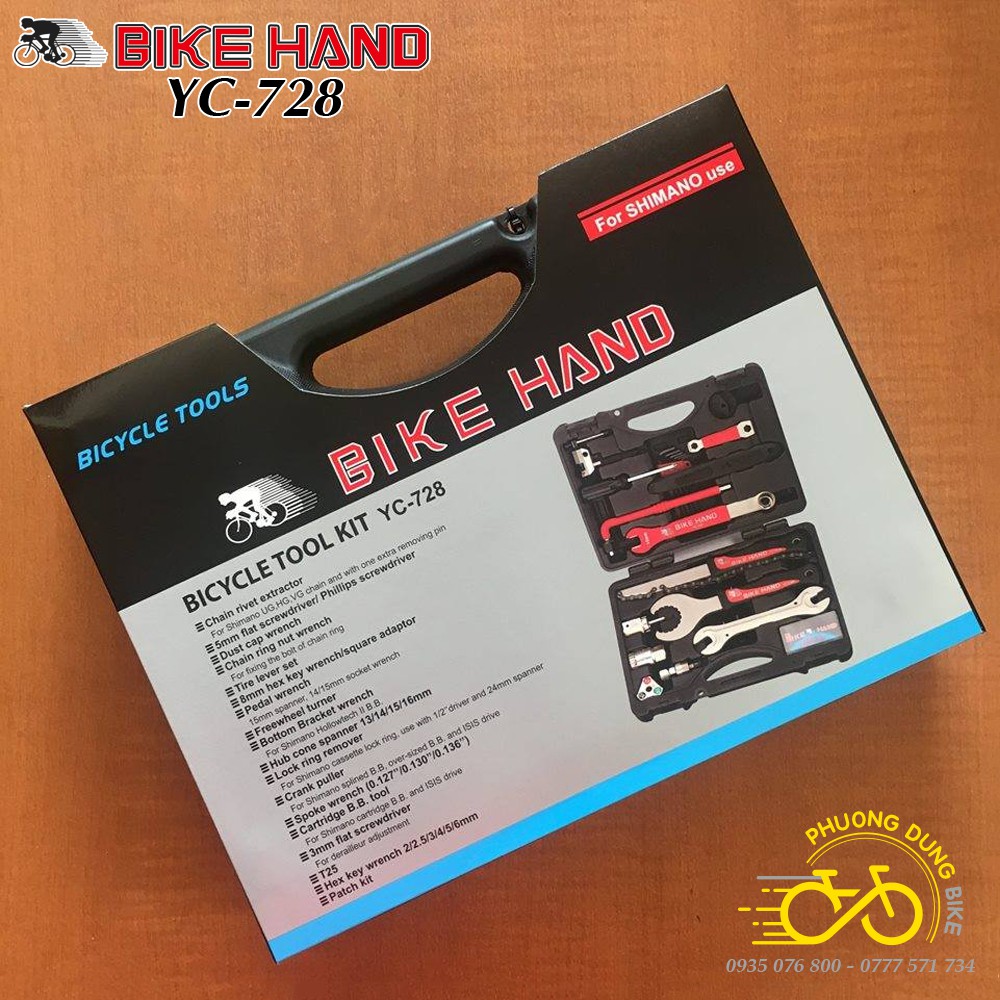 Bộ dụng cụ sửa chữa xe đạp BIKE HAND YC-728 18 món