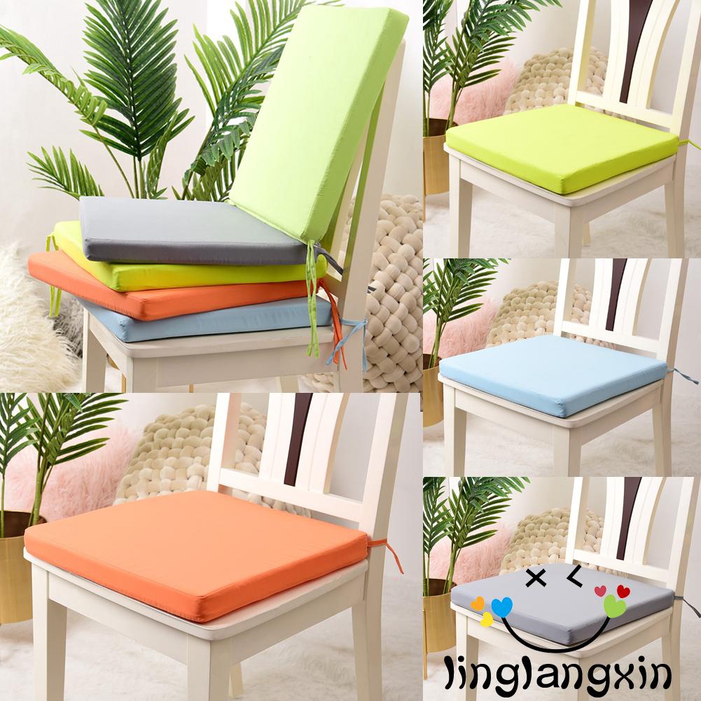 ⓗღ✯Removable Square Chair Seat Pad Outdoor Waterproof Seat Cushion Cover Tie On Garden Patio Chair