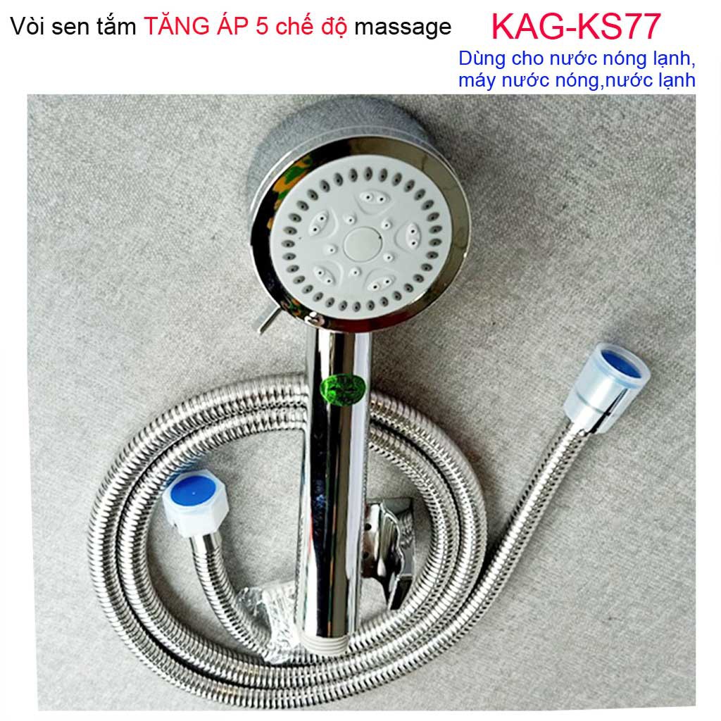 Vòi hoa sen tắm KAG-KS77A, Sales trọn bộ vòi hoa sen 1 tay sen+1 dây sen tắm vòi hoa sen tia nước mạnh sử dụng tốt