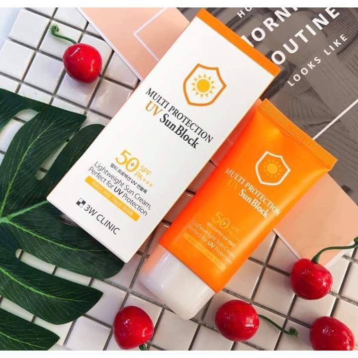 Kem chống nắng Multi Protection Uv Sun Block 3W Clinic Hàn Quốc 70ml [Chính Hãng Hàn Quốc] | BigBuy360 - bigbuy360.vn