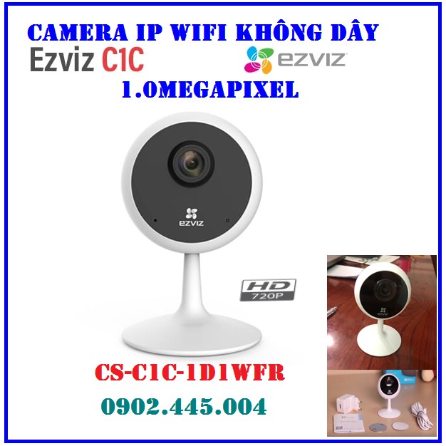 Camera IP WIFI Không Dây 1.0MP EZVIZ CS-C1C-1D1WFR, xem qua điện thoại, máy tính,...