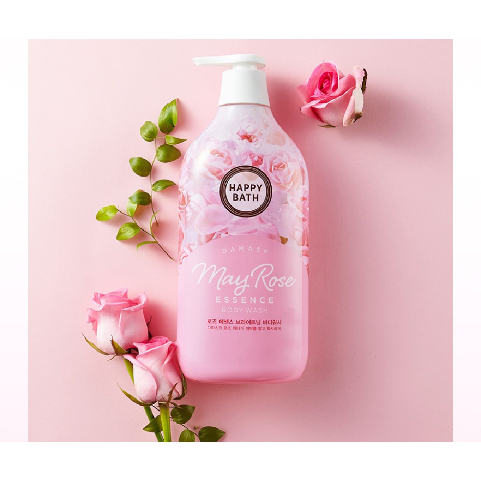 Sữa Tắm Tinh Chất Hoa Hồng Happy Bath Rose Essence Brightning Body Wash 900g
