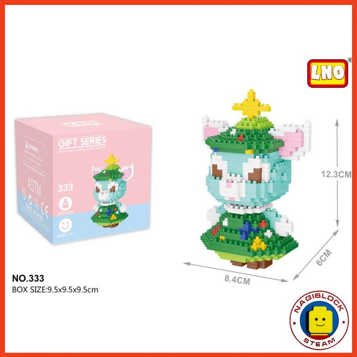 Bộ lắp ghép mô hình nhân vật hoạt hình Noel cho bé nanoblock LNO 332-335