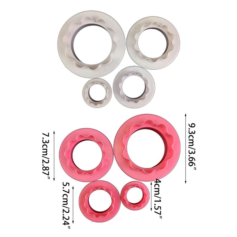 Con Dấu Silicone Nhấn Tay Tạo Hình Bánh Quy / Hoa Xinh Xắn
