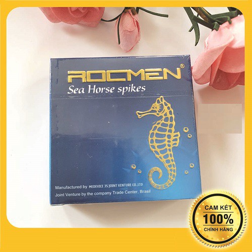 [CHÍNH HÃNG 100%] Bao Cao Su Rocmen - Sea Horse Spikes, 3 bao, BCS Gai nổi lớn, Gel bôi trơn mượt mà_Tăng khoái cảm mạnh