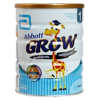 Lon sữa bột abbott grow số 1 900g
