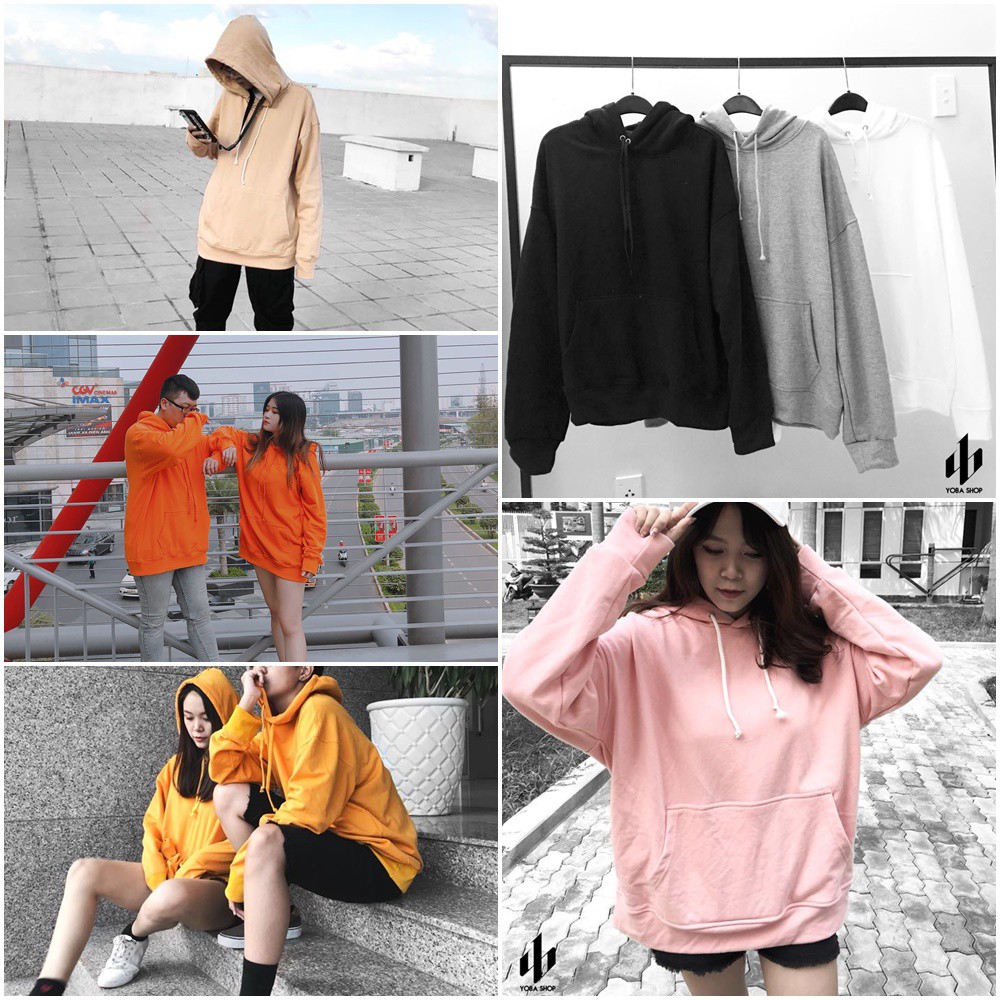 ÁO HOODIE NỈ TRƠN ĐỦ MÀU [ẢNH THẬT 100%]
