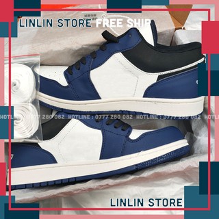 Giày Jordan Cổ Thấp Xanh Navy, Giày Jordan Xanh Navy Thấp Cổ Hàng Cao Cấp Full Box + Bill