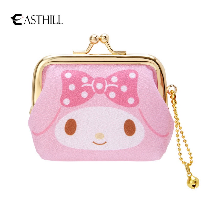 SANRIO Ví Nhỏ Đựng Tiền Xu In Họa Tiết Hello Kitty Dễ Thương Cho Bé Gái