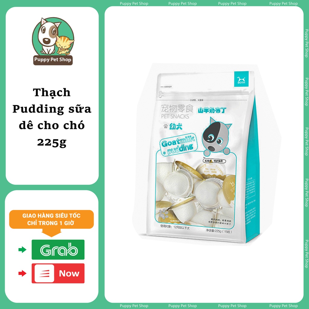 Thạch Pudding sữa dê cho chó và mèo bổ sung canxi, chắc khỏe xương