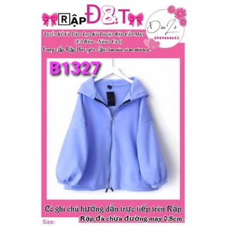 S3303 Rập giấy áo khoác mũ tay bồng cho bé (1-10t)