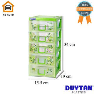 Tủ nhựa Duy Tân Tomi-S 5 ngăn – Đủ màu (15.5 x 19 x 34 cm) No.1136/5