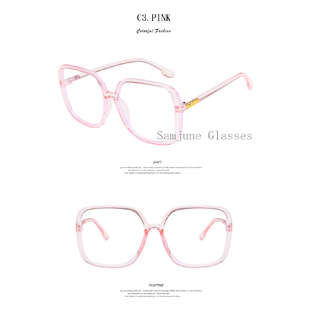 Kính râm gọng vuông cỡ lớn thời trang vintage cho nữ Samjune