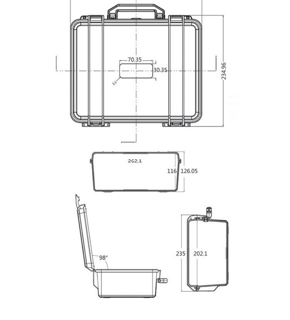 Vali Hardcase hộp nhựa chống shock có mút lót sẵn