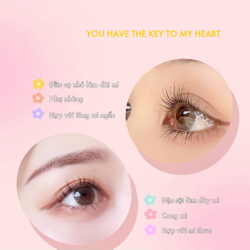 Chuốt mi GOGO TALES cong mi chống lem Garden Bear Slender Curl Mascara GT418 GOGO123 GT419 GOGO122 GT216 GOGO57