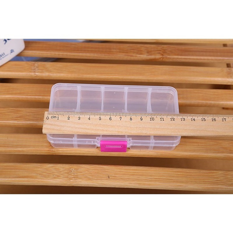 Hộp Nhựa PP Trong Suốt 10 Ngăn Đựng Đồ Đa Năng Tiện Dụng