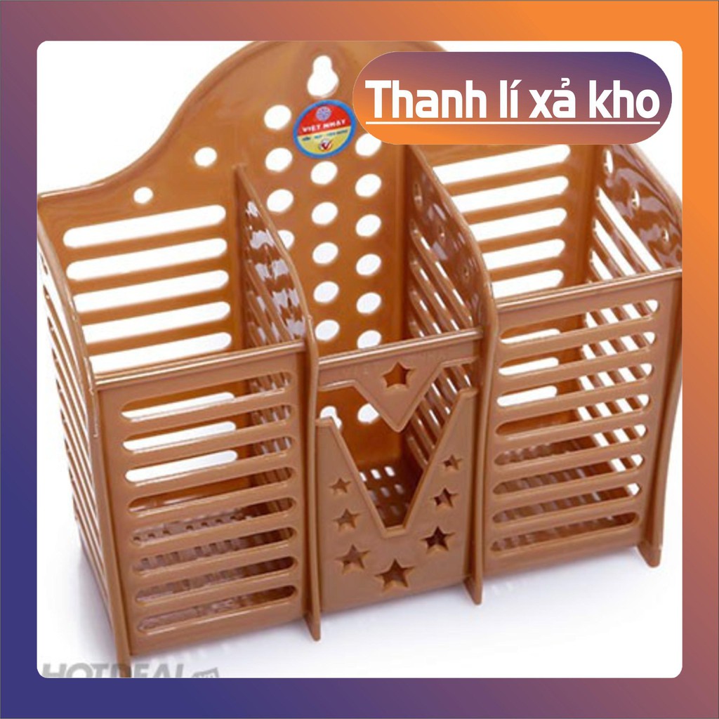 (Thanh lý kho) ống đựng đũa nhựa 3 ngăn