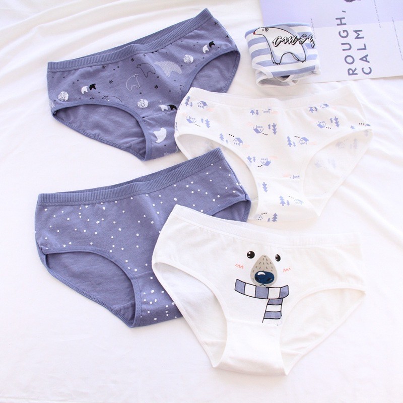 [Che Tên] [Có Size XL] SET 5 Quần Lót Bigsize Chất Cotton Mềm Cạp Thấp Cute Dễ Thương Cho Nữ TOPBRA | BigBuy360 - bigbuy360.vn