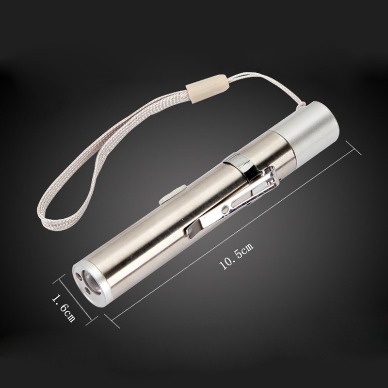 Đèn pin kiêm laser hình cây bút mini sạc bằng cổng USB chất lượng cao