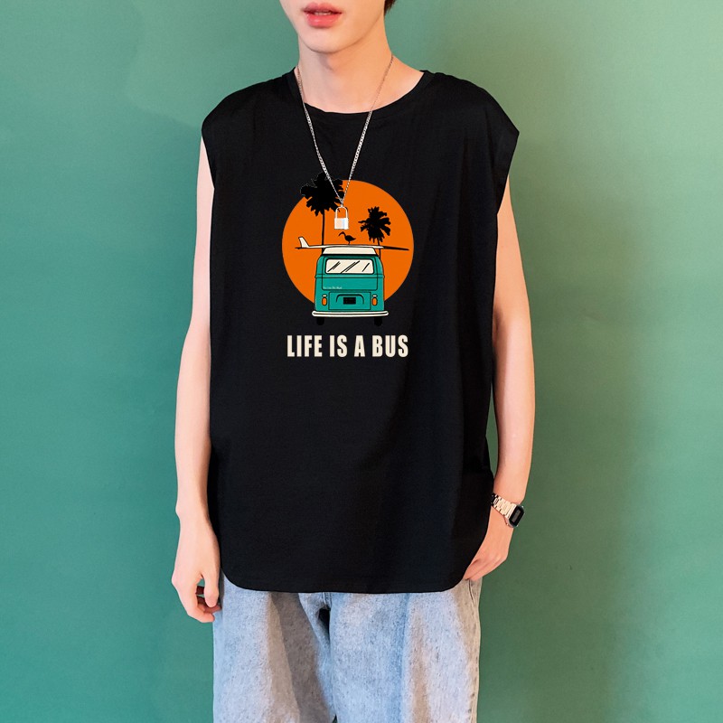 Áo Thun Bóng Rổ Sát Nách In Hình Cá Tính Cho Nam Cỡ M-3Xl