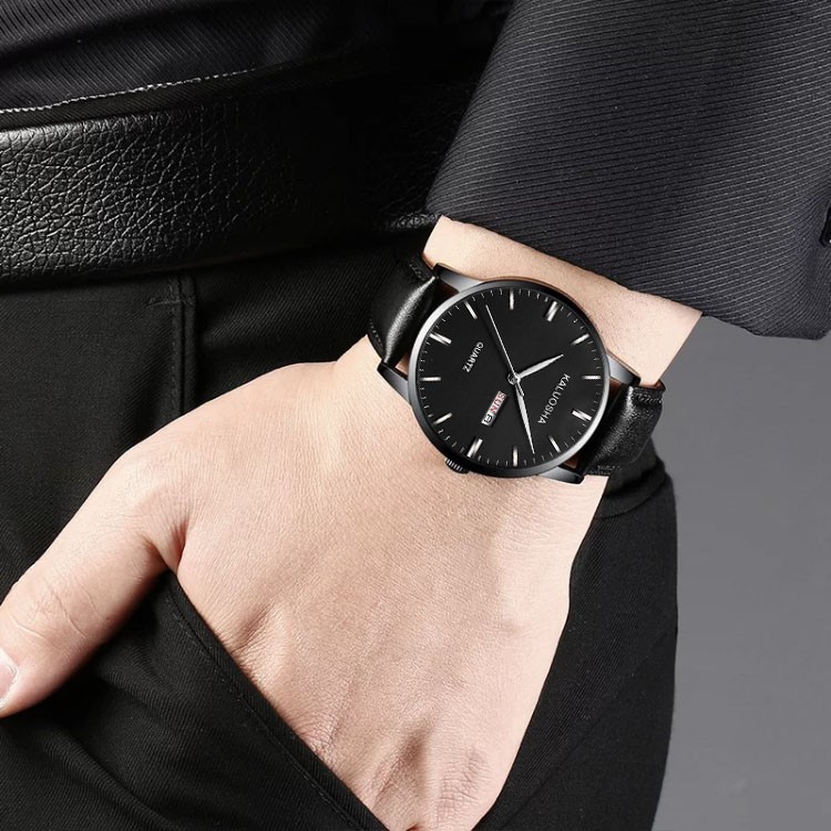 (KỊCH SÀN) Đồng Hồ Nam 2 Lịch KALUOSHA JAPAN Đẳng Cấp DOanh Nhân Dây Da Cao Cấp_Full Box | BigBuy360 - bigbuy360.vn