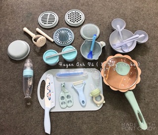 ( Có sẵn ) Set Dao thớt chế biến ăn dặm cho bé