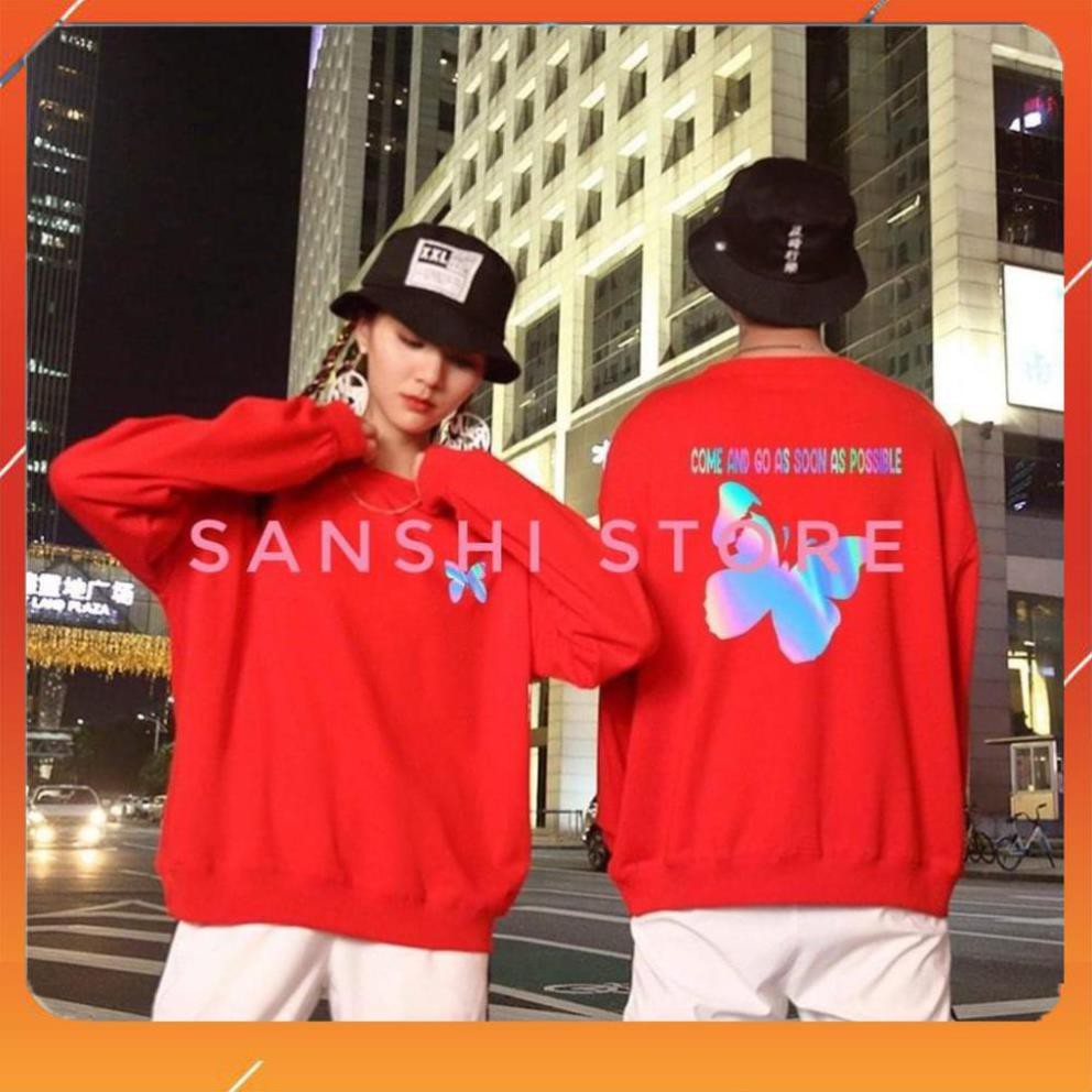 Áo Sweater Phản quang ♥ FREESHIP ♥ Áo Sweater Nam nữ Con Bướm Phản Quang - AS08