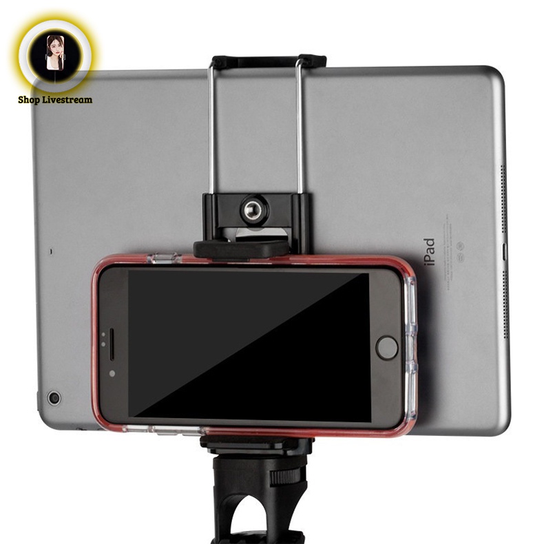 Kẹp điện thoại - Đế kẹp điện thoạ, ipad, máy tính bảng dùng gắn gậy tự sướng, gậy 3 chân tripod