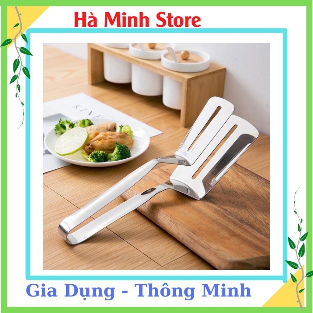 Dụng Cụ Kẹp Và Lật Thịt, Kẹp Cá Chiên, Xẻng Chiên Trứng, Kẹp Thực Phẩm Nóng Đa Năng Loại Lớn Inox 304 Cao Cấp Siêu Bền