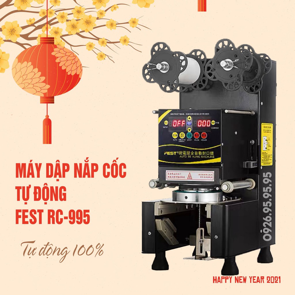 Máy Dập Nắp Cốc Tự Động FEST RC95 -  ÉP LY NHỰA - (Thiết bị Máy Móc Pha Chế )