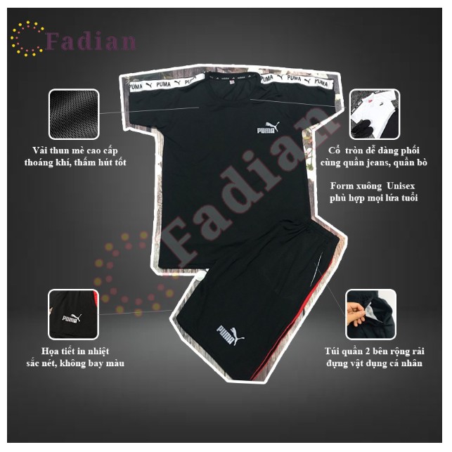Bộ đồ thể thao nam tập Gym , Áo thun nam nữ ,Mẫu pum | BigBuy360 - bigbuy360.vn