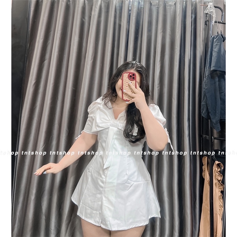 ĐẦM CỔ VEST PHỐI NƠ [TNTSHOP BIGSIZE 60KG 90KG] | BigBuy360 - bigbuy360.vn